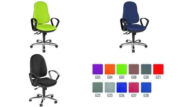 Topstar Bürodrehstuhl "Synchro Steel", royalblau-5