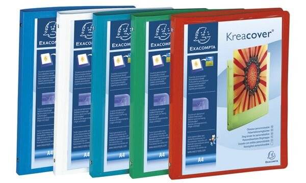 Ringbuch aus PP 500Âµ, 4 Ringe 15mm, Rücken 20mm, blickdicht, 32x25cm für DIN A4 - Kreacover-4