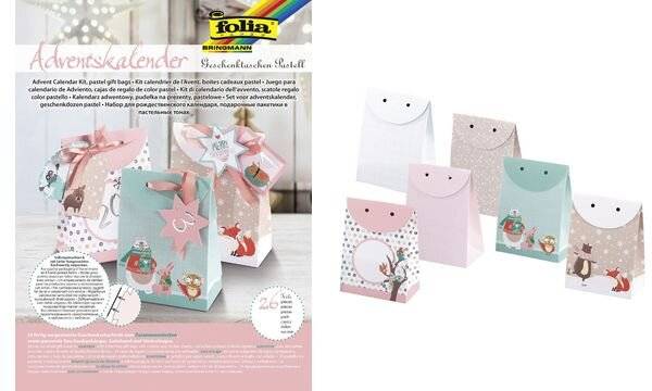 folia Adventskalender "Geschenktaschen Pastell", 26-teilig (57906409)-0