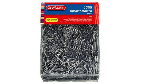 herlitz Büroklammern, aus Metall, verzinkt, 26 mm (10411007)-0