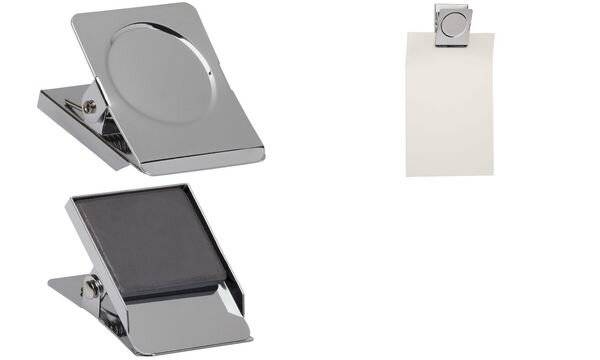 Papier-Klemmer mit Magnet 40mm hellsilber-2