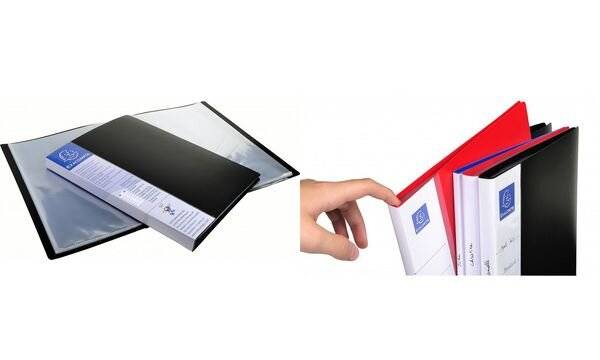 Sichtbuch A4 20 Hüllen mit Rückenschild schwarz-1