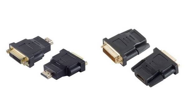 Adapter HDMI-Buchse / DVI-D (24+1) Stecker verg.-2