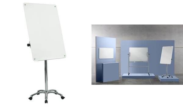 ARCHYI. Glas-Flipchart Porto, mobil, 750 x 1.000 mm (70030200)-1