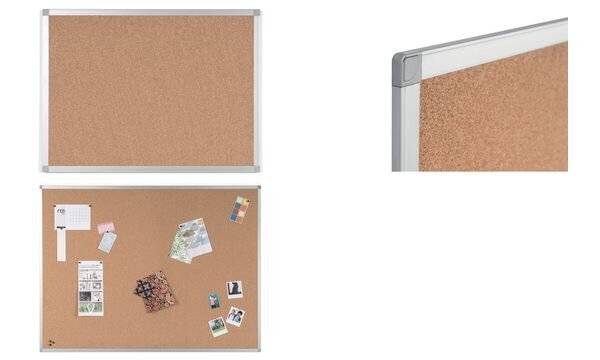 Bi-Office Korktafel AYDA, Aluminiumrahmen, 600 x 450 mm-1