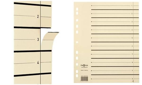 PAGNA Trennblätter, DIN A4, Kraftkarton, beige-1