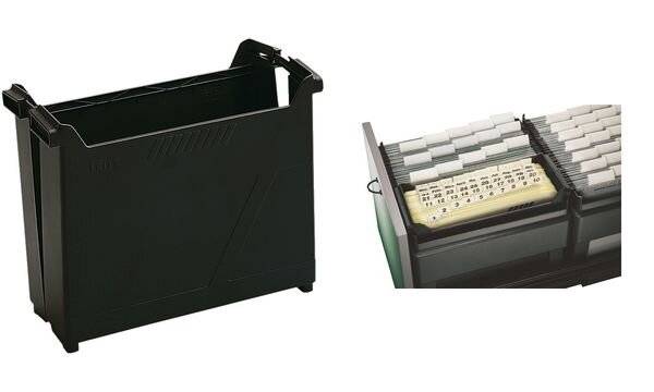 Hängebox Alpha f. ca. 25 Mappen schwarz (ohne Inhalt)-3