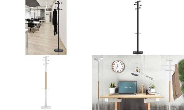 Garderobenständer ACCESS 175cm weiß/Buche-4