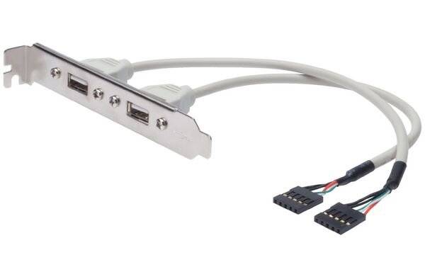 Digitus USB 2.0 Anschlusskabel [2x USB 2.0 Stecker intern 5pol. - 2x USB 2.0 Buchse A] AK-300301-002-E 25.00 cm-3