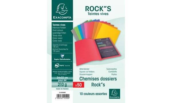 EXACOMPTA 50 Aktendeckel ROCK'S 220 g/qm + 100 Aktendeckel-1