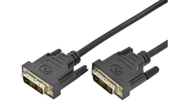 Digitus DVI Anschlusskabel DVI-D 18+1pol. Stecker, DVI-D 18+1pol. Stecker 2.00 m Schwarz DB-320107-020-S Rund, doppelt g-3