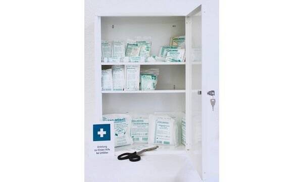 LEINA Verbandschrank Medisan D, Inhalt DIN 13157, weiß-1