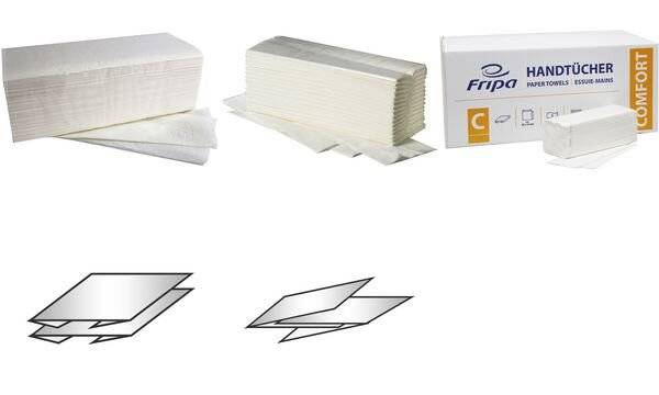 Fripa Comfort Handtücher 4342100 4342100 25x33 ws 24x128 Bl./Pack-2
