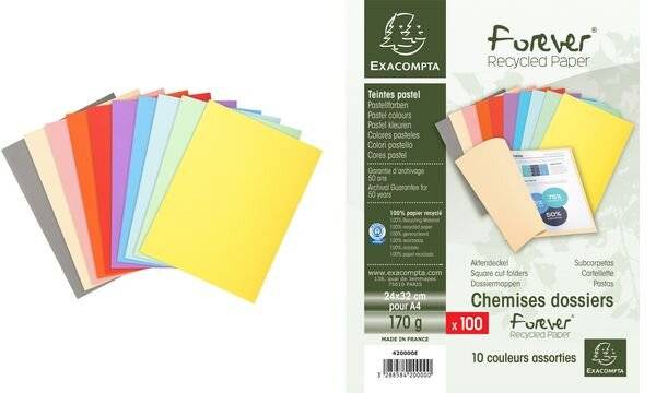 EXACOMPTA Aktendeckel FOREVER 250, DIN A4, rot (332257600)-0