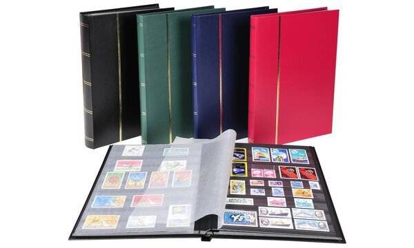 Briefmarkenalbum 16,5x22,5cm 32 Seiten schwarz-5