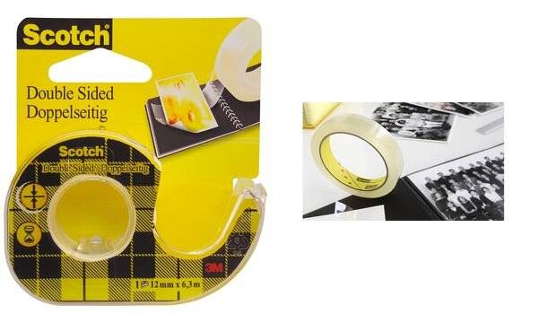 3M Scotch doppelseitiger Klebefilm 665, 12 mm x 6,3 m-1