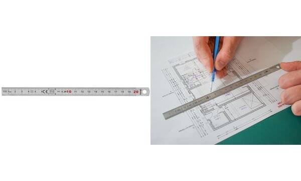 Wonday Metall-Lineal, Länge: 200 mm, biegbar (61450029)