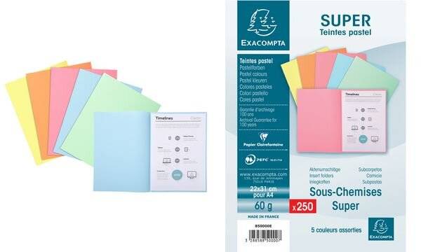 EXACOMPTA Aktendeckel SUPER 60, DIN A4, 60 g/qm, rot (335228800)-0