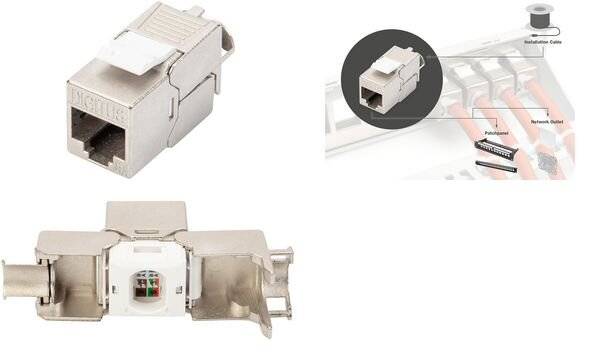DIGITUS - CAT 6A Keystone Modul, geschirmt, werkzeugfreier Montageanschluss-8