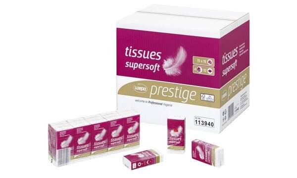 Taschentücher Prestige 113940 4-lagig weiß 15x10 Stück-1