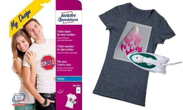 AVERY Zweckform My Design T-Shirt Transfer-Folie, DIN A4 - MD1003 - 1 Stück-2