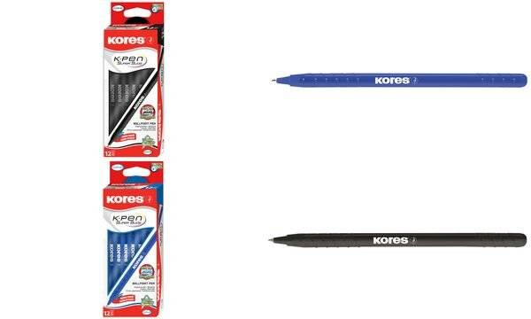 Kores Einweg-Kugelschreiber K-Pen Super Slide K0, blau-1