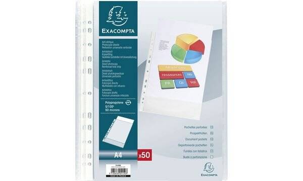 EXACOMPTA Prospekthülle, DIN A4, PP, genarbt transparent-2