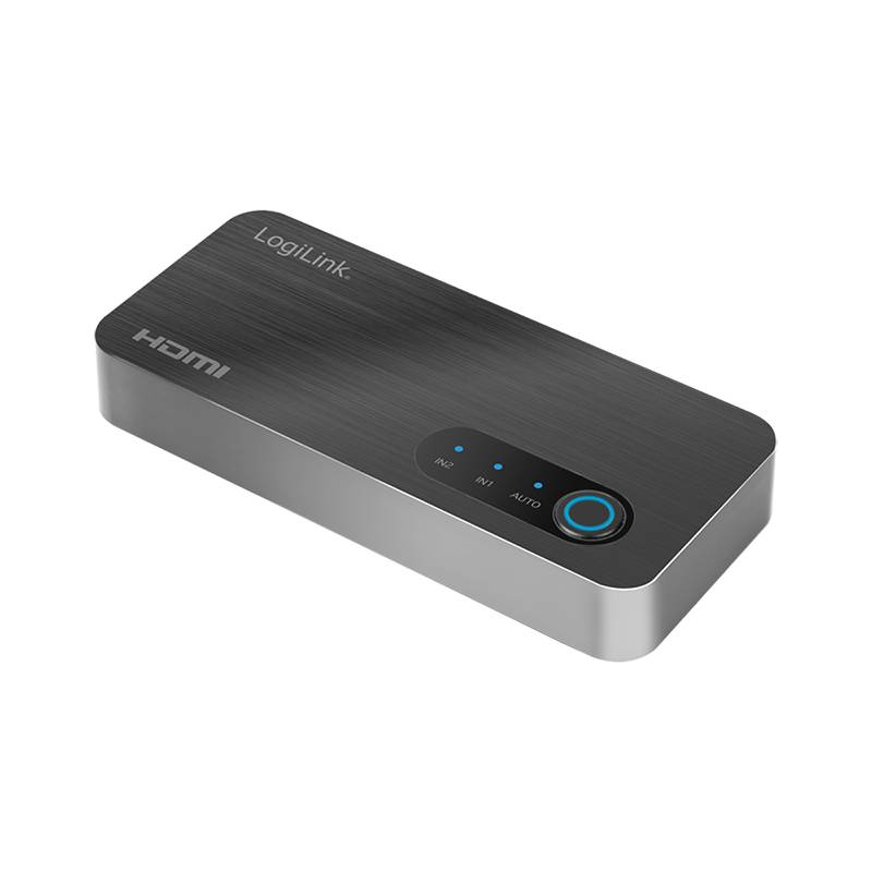LogiLink HDMI-Switch, 2x1-Port, 8K/60 Hz, HDCP, HDR, VRR, CEC-0