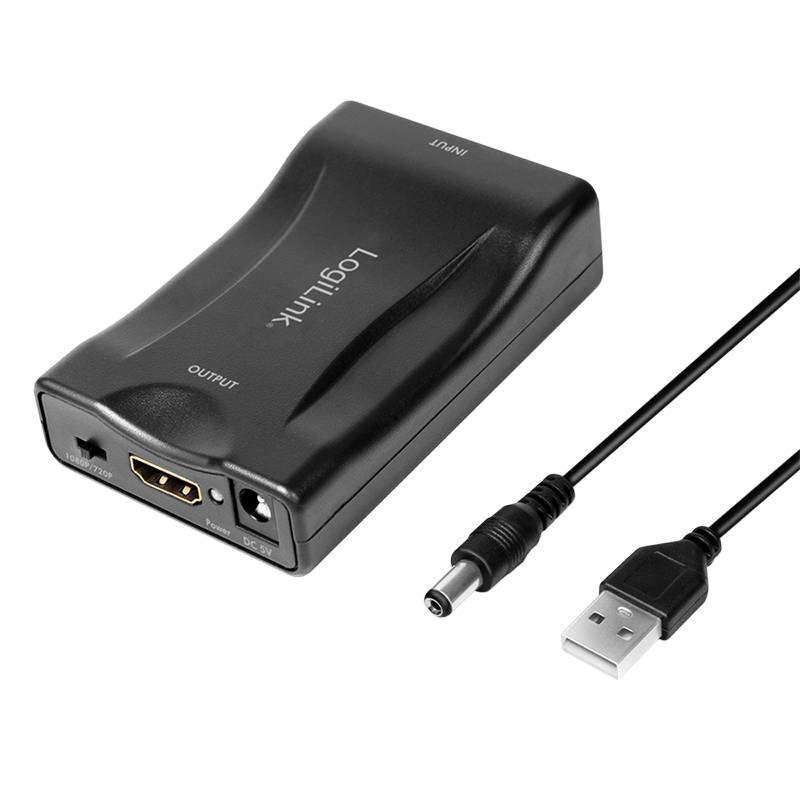Logilink Video converter, Scart/F to HDMI-A/F, 1080p, black Kabel & Adapter-4