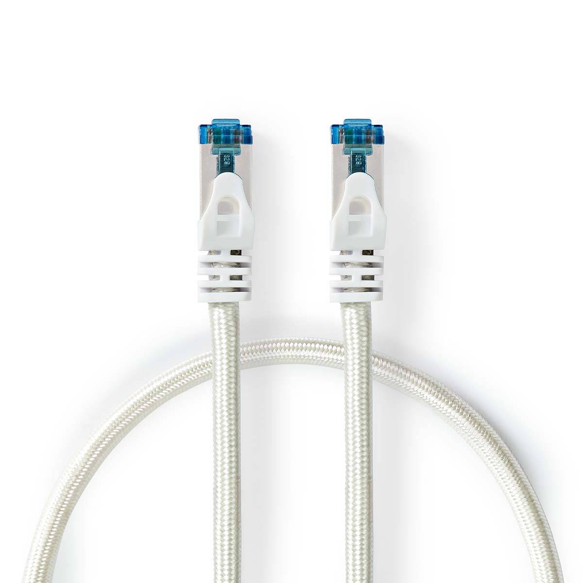 Nedis CAT6a-Netzwerkkabel | S/FTP | RJ45 Stecker | RJ45 Stecker | 0.50 m | Snagless | Rund | Geflochten / PVC | Silber |-1