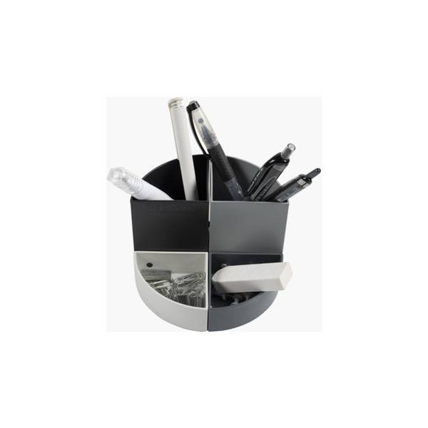 EXACOMPTA Multiköcher "THE QUARTER", 4 Fächer, schwarz/grau (8702856)