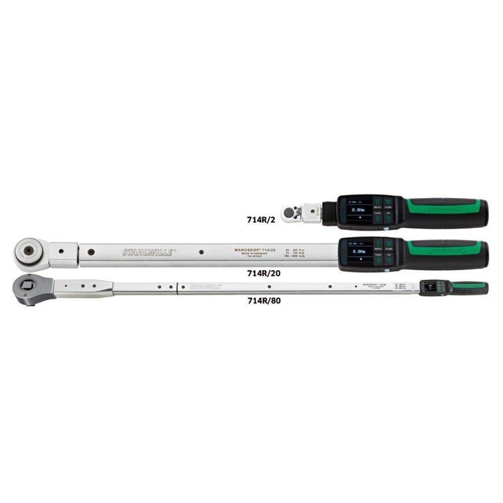 Drehwinkel-Drehmomentschlüssel MANOSKOP® m.Einsteck.Wkz. Umschaltknarre Nr.714R/65 65-650 N·m Antriebs-4kant 3/4 Zoll-1