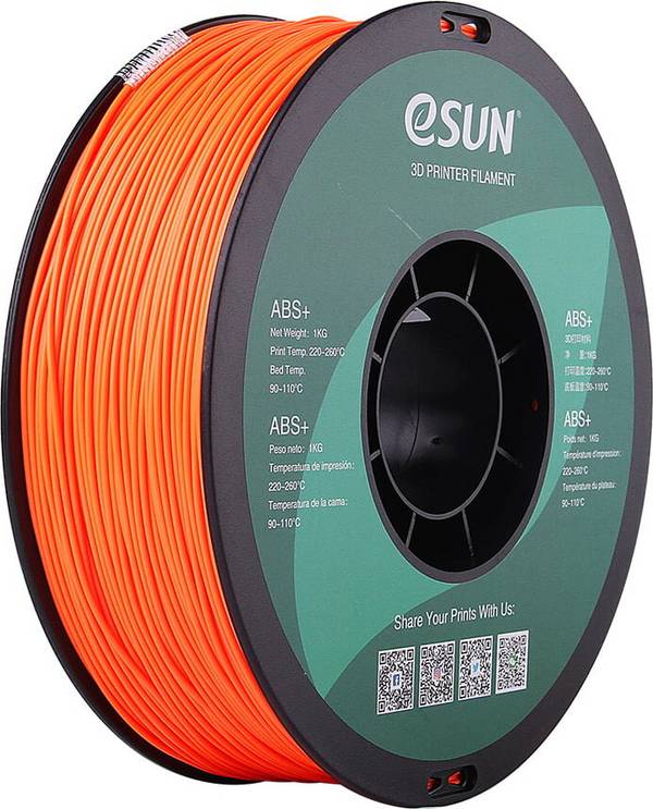 Esun Orange - 1 kg - vakuumversiegelter Beutel - ABS+ filament (3D) - Orange