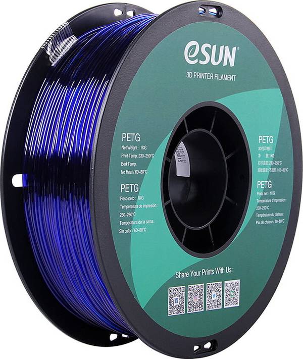eSUN PETG Translucent Blue, 1,75 mm / 1000 g