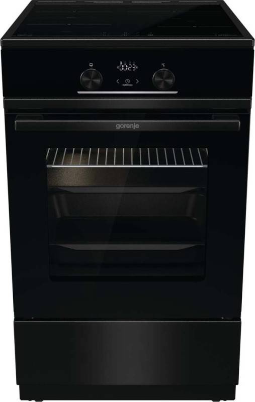Gorenje GEIT5C60BPG Elektroherd, Freistehender Herd, Schwarz, Berührung, Schwarz, Front / Top front, Metall, Glas-0
