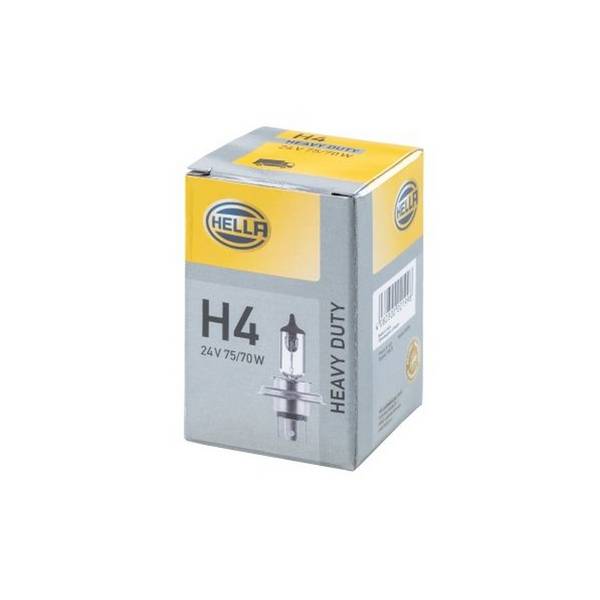 Glühlampe Hauptscheinwerfer 24 V 75/70 W H4 P43t-38 HELLA für u.a. NISSAN NAVARA