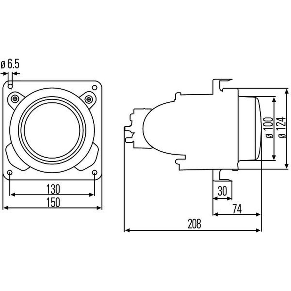 HELLA 1KL 007 834-077 DE/Halogen-Scheinwerfereinsatz, Fernscheinwerfer - 12/24V - Einbau-1