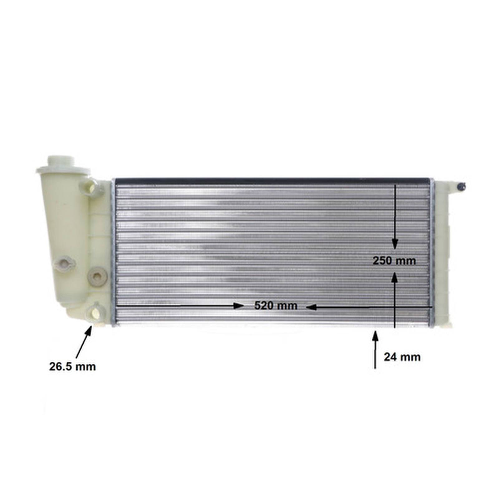 Kühler Motor Rippen mechanisch gefügt 519 mm - 248 mm MAHLE für u.a. LANCIA Y10-0
