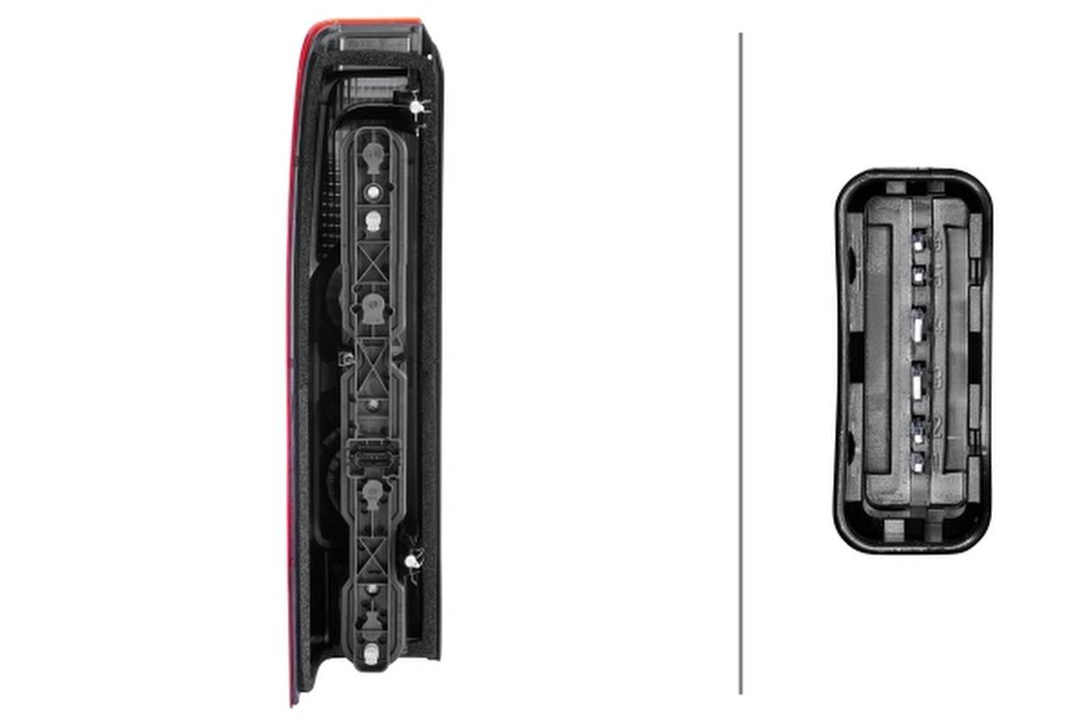 Rückleuchte rechts 12 V PY21W Glühlampen-Technologie HELLA für u.a. OPEL MOVANO-3