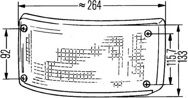 Rückfahrleuchte rechts 12 V P21W Halogen HELLA für u.a. NEOPLAN Centroliner