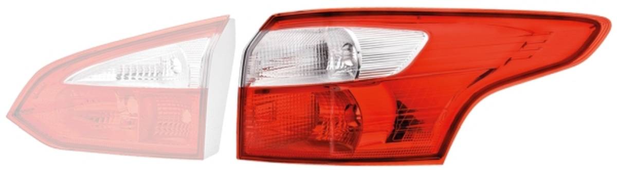 Rückleuchte rechts 12 V W5W Glühlampen-Technologie HELLA für u.a. FORD FOCUS-1