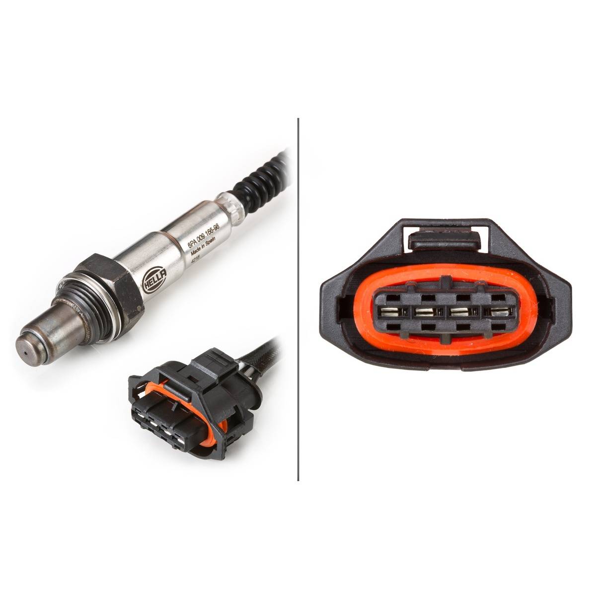 Lambdasonde Regelsonde 4-polig 570 mm Kabel HELLA für u.a. OPEL ASTRA-2