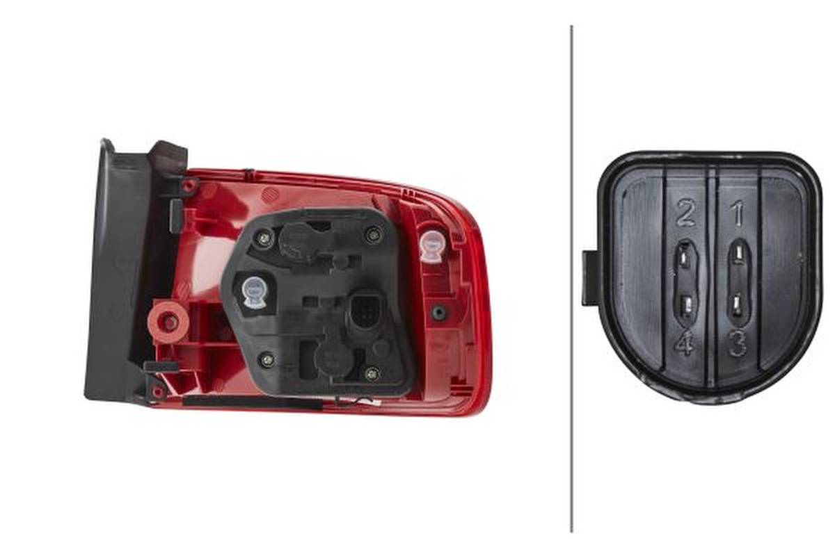 Rückleuchte links 12 V P21W Glühlampen-Technologie HELLA für u.a. AUDI A4-4