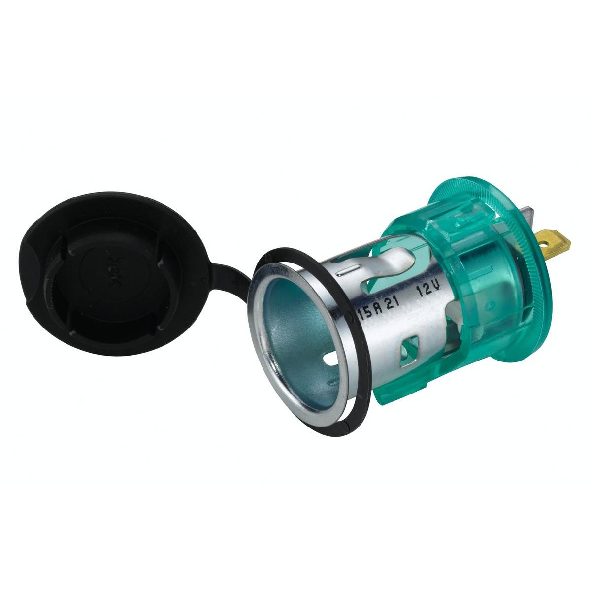 HELLA 8JB 008 023-001 Steckdose - 24V - Einbau - Stecker: Flachstecker - grün-0