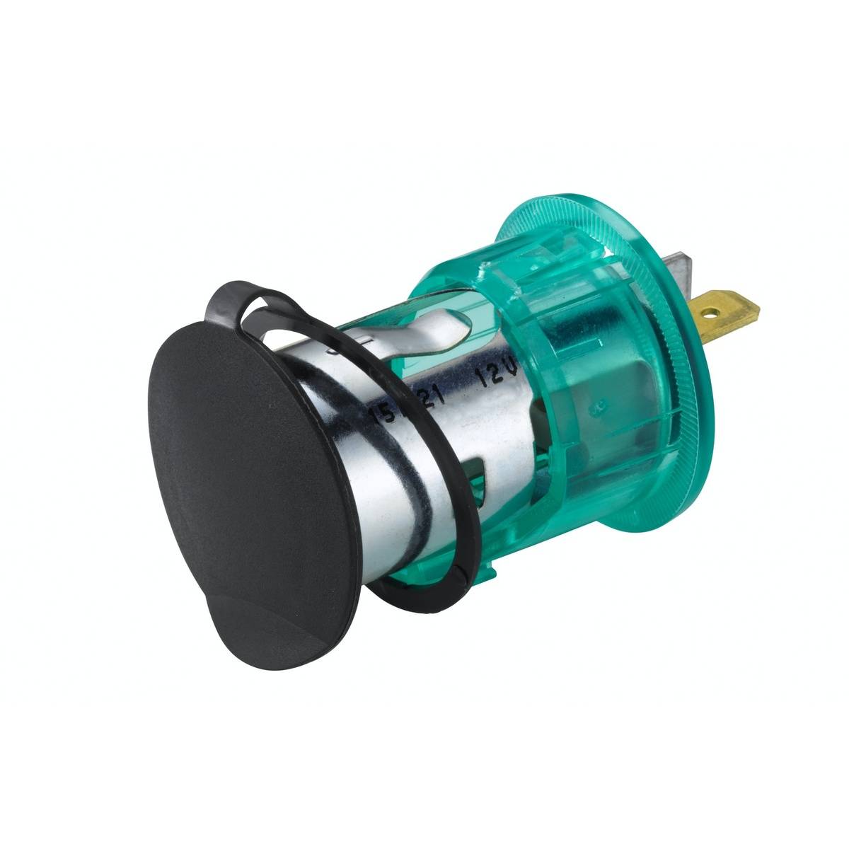 HELLA 8JB 008 023-001 Steckdose - 24V - Einbau - Stecker: Flachstecker - grün-1