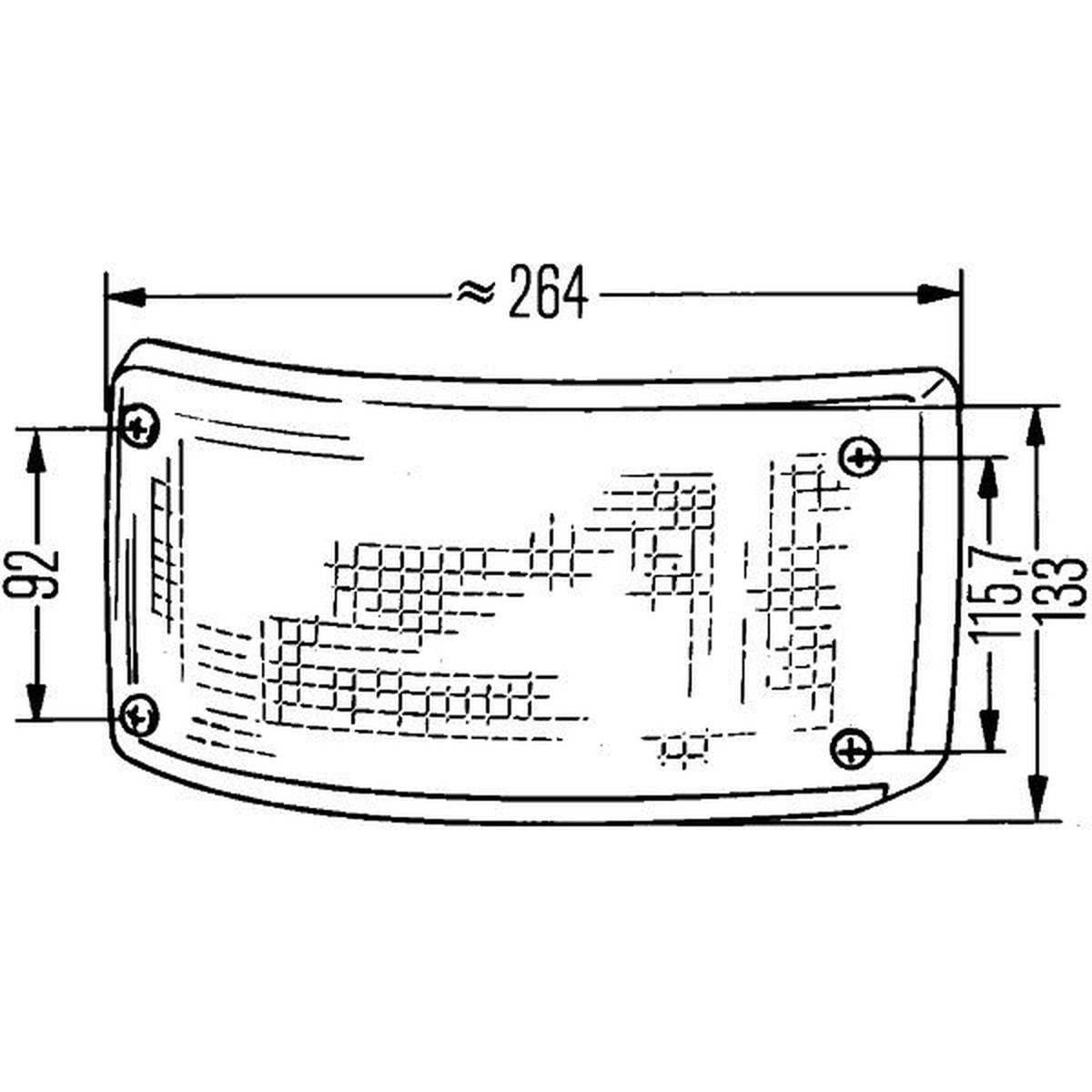 Nebelschlussleuchte links 12 V P21W Halogen HELLA für u.a. NEOPLAN Centroliner-1