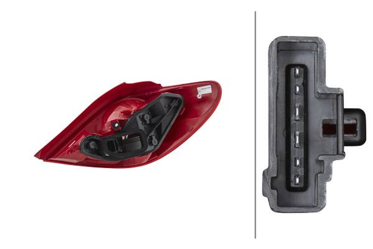 Rückleuchte links 12 V W5W Glühlampen-Technologie HELLA für PEUGEOT 207/207+-4