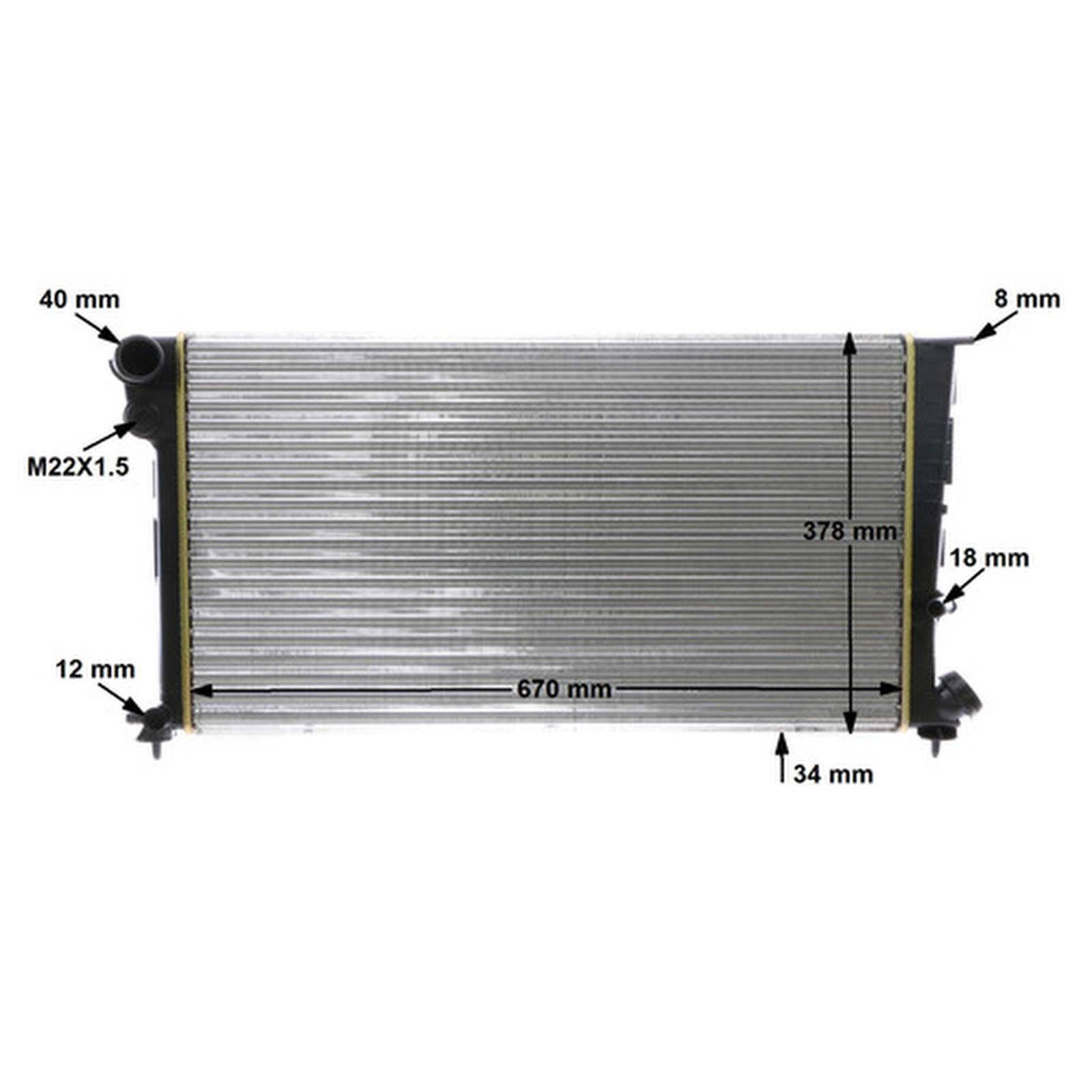 Kühler Motor Rippen mech. gefügt 670mm - 377mm MAHLE für u.a. CITROËN BERLINGO-1