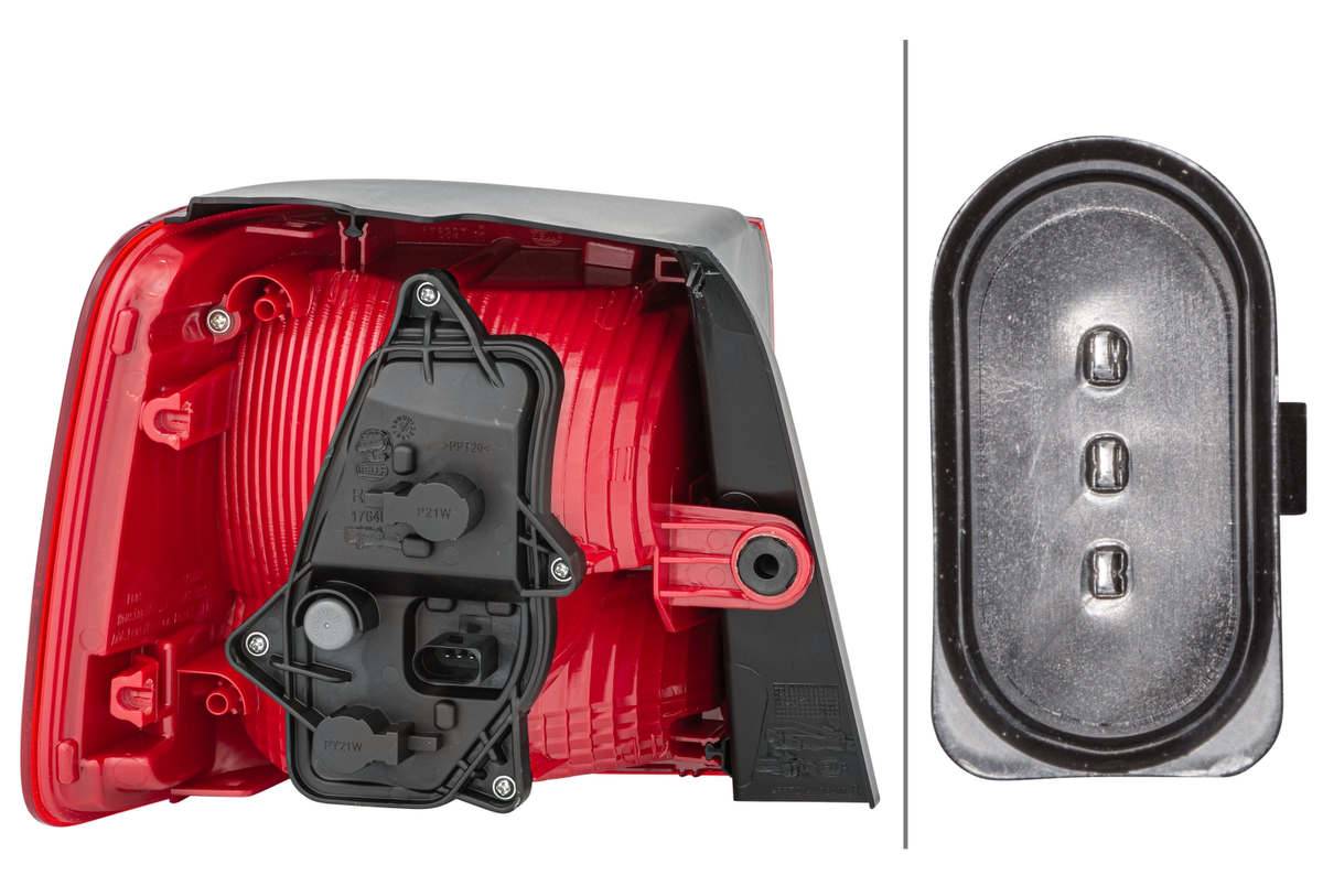 Rückleuchte rechts 12 V PY21W Glühlampen-Technologie HELLA für VW TOURAN-1