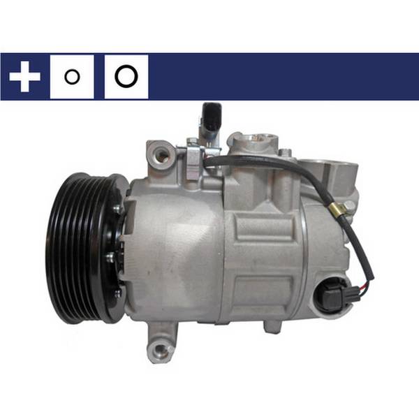 Klimakompressor 12 V Ø 100 mm MAHLE passend für u.a. AUDI A4
